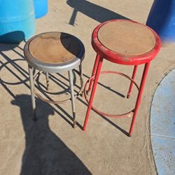 2 Metal Stools