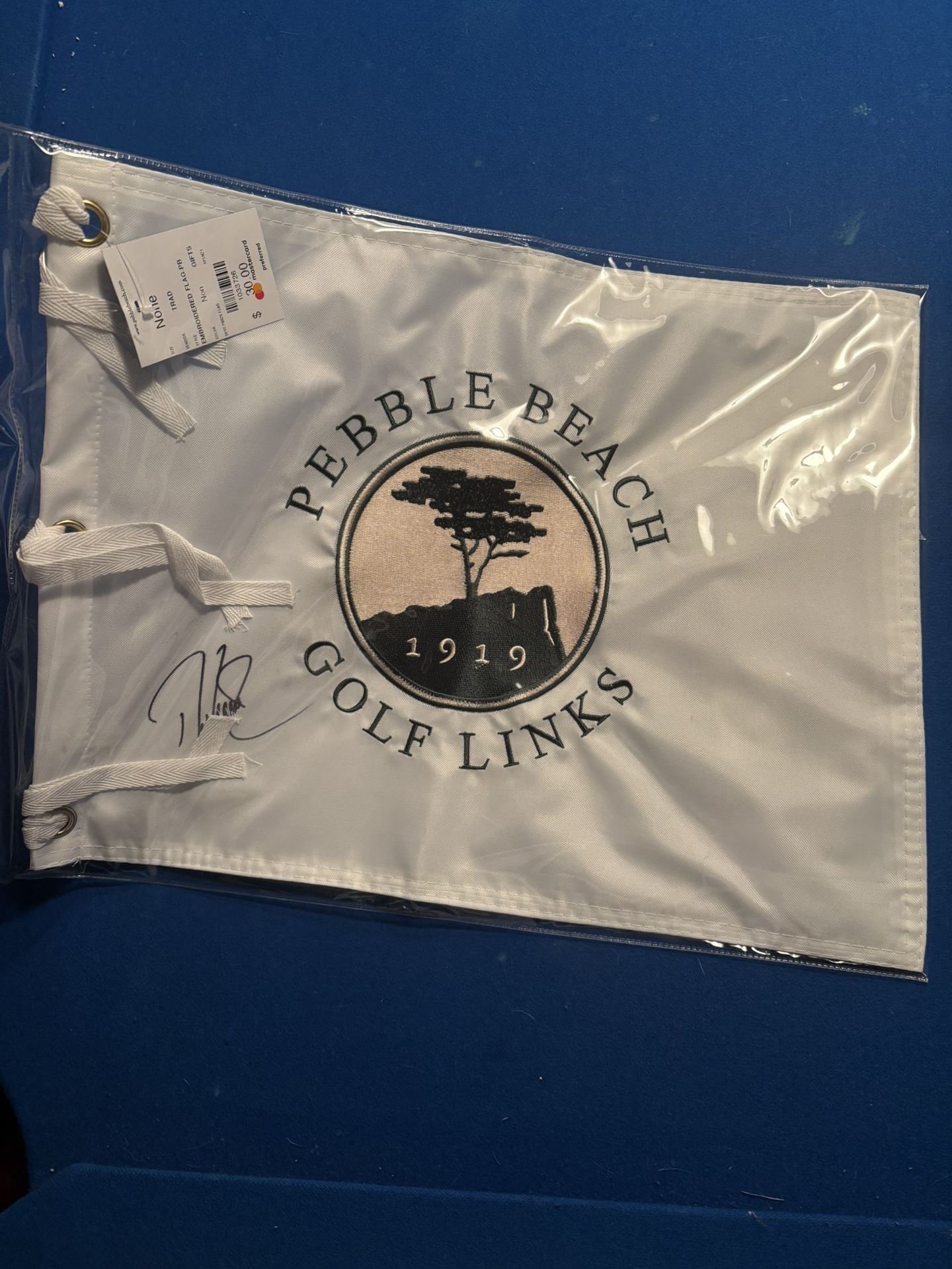 Signed, Round Used Flag From Pebble Beach