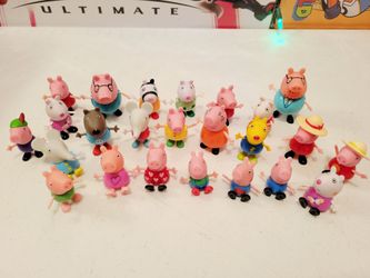 Peppa Pig 24 Count 2-3 Inch Tall Mini Figures Assorted Toy Animal Set
