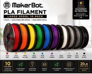 MakerBot True Color Large PLA Filament 10 Pack 3D Printer 3D Printing