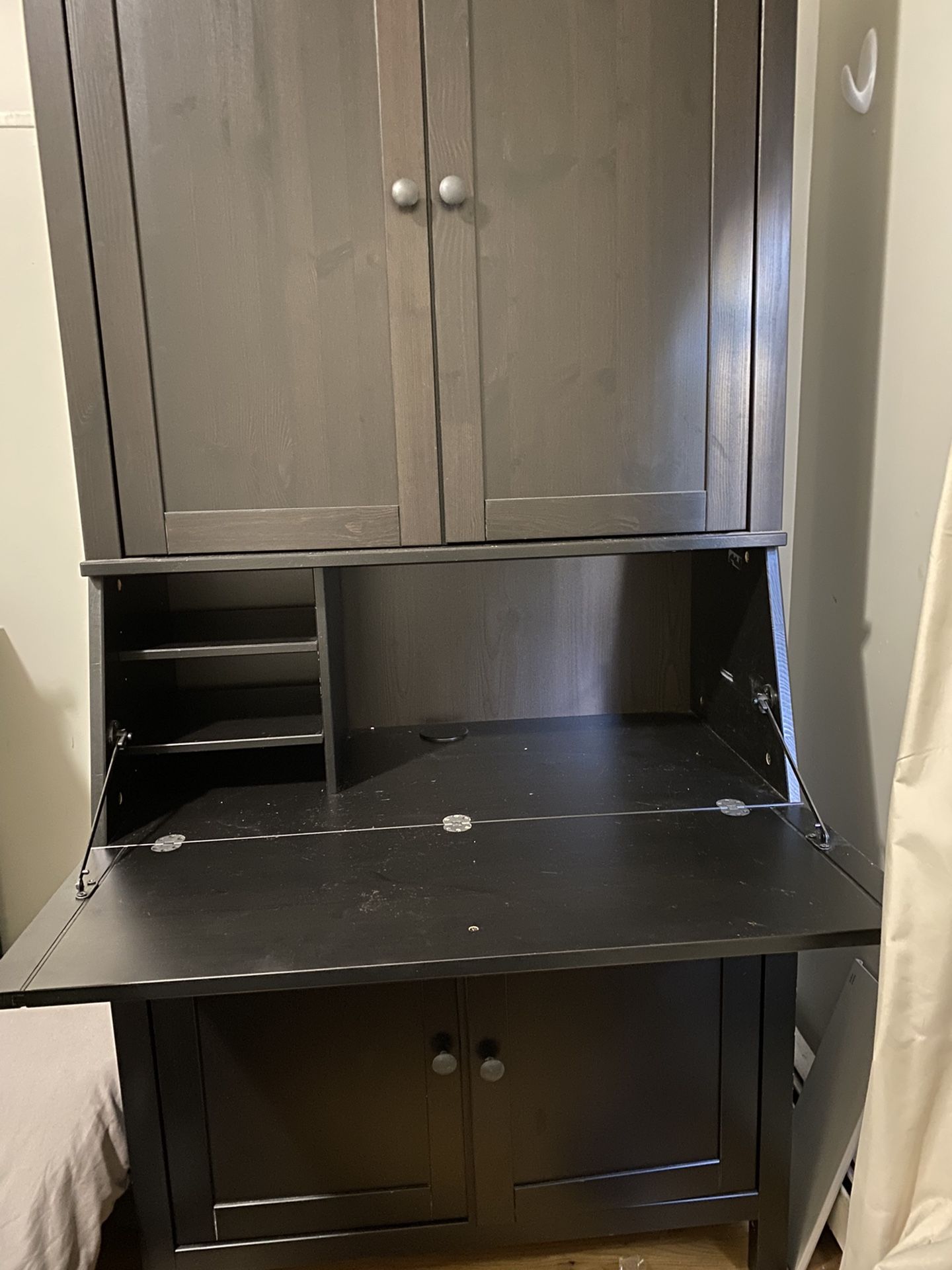 IKEA Hemnes Black Secretary Desk