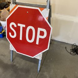 Octagon shape stop sign 30” x 30” on stand