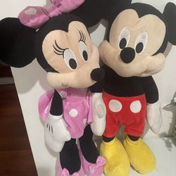 Large 2 Feet Tall Minnie And Mickey Mouse