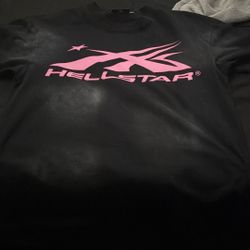 Hellstar T shirt black and pink