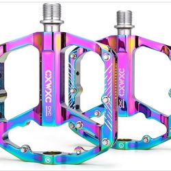 CXWXC Multi-colored Platform Bike Pedals 9/16"