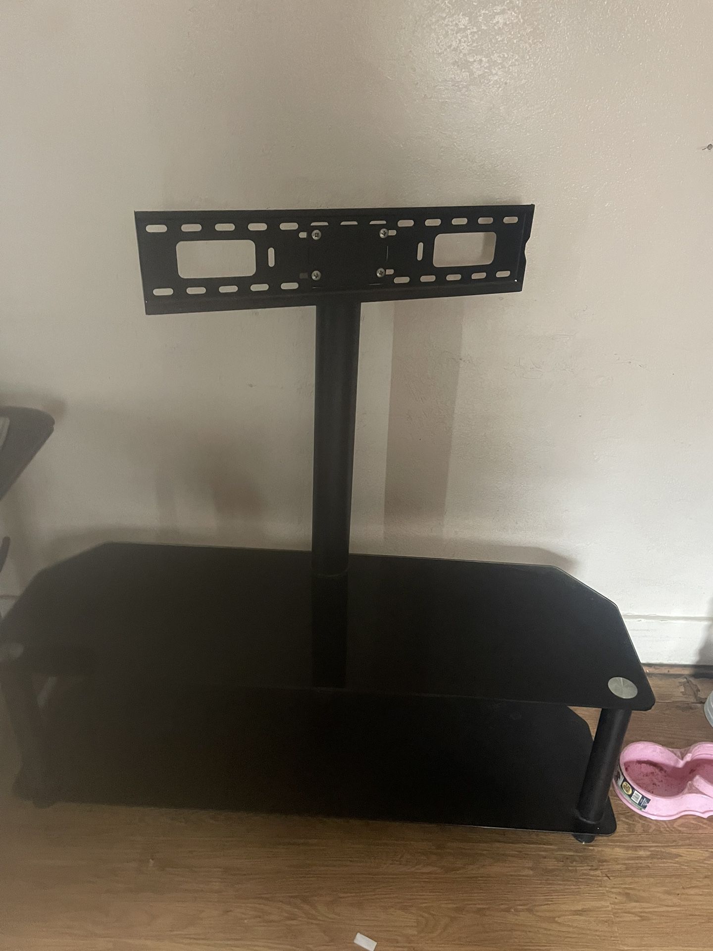 Swivel Tv Stand With Glass Shelves