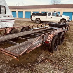 16 Foot Car Trailer With Ramps And Winch