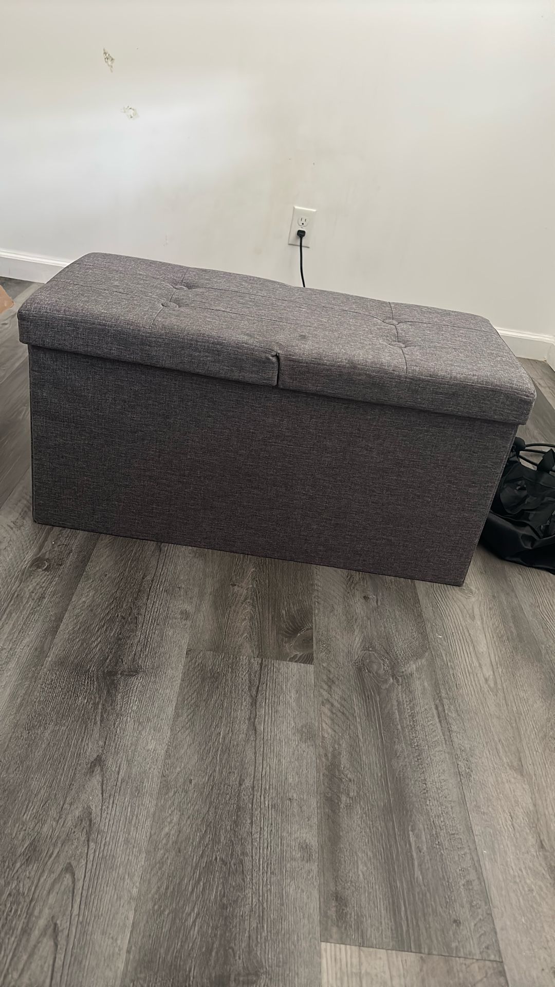2 Gray Cloth Storage Containers