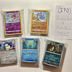 Pokémon BULK 270x Reverse Holo/Holo Rare card lot