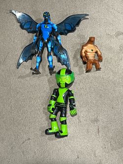 Ben 10 Big Chill Blue Alien Force Figure 4" Omni force Humungousaur Figure lot