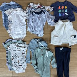 36 Items 3-6 Months Boys Baby Clothes
