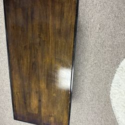 Wood & Metal Coffee Table – Rustic Industrial Style