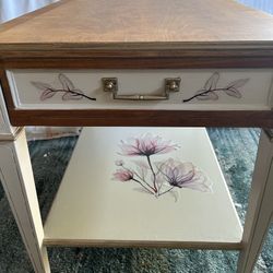 Mid Century Wood End Small Table 