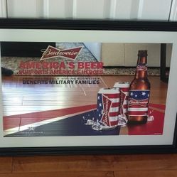 Budweiser Military Honor Mirror 