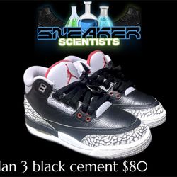 Jordan 3 Black Cements 