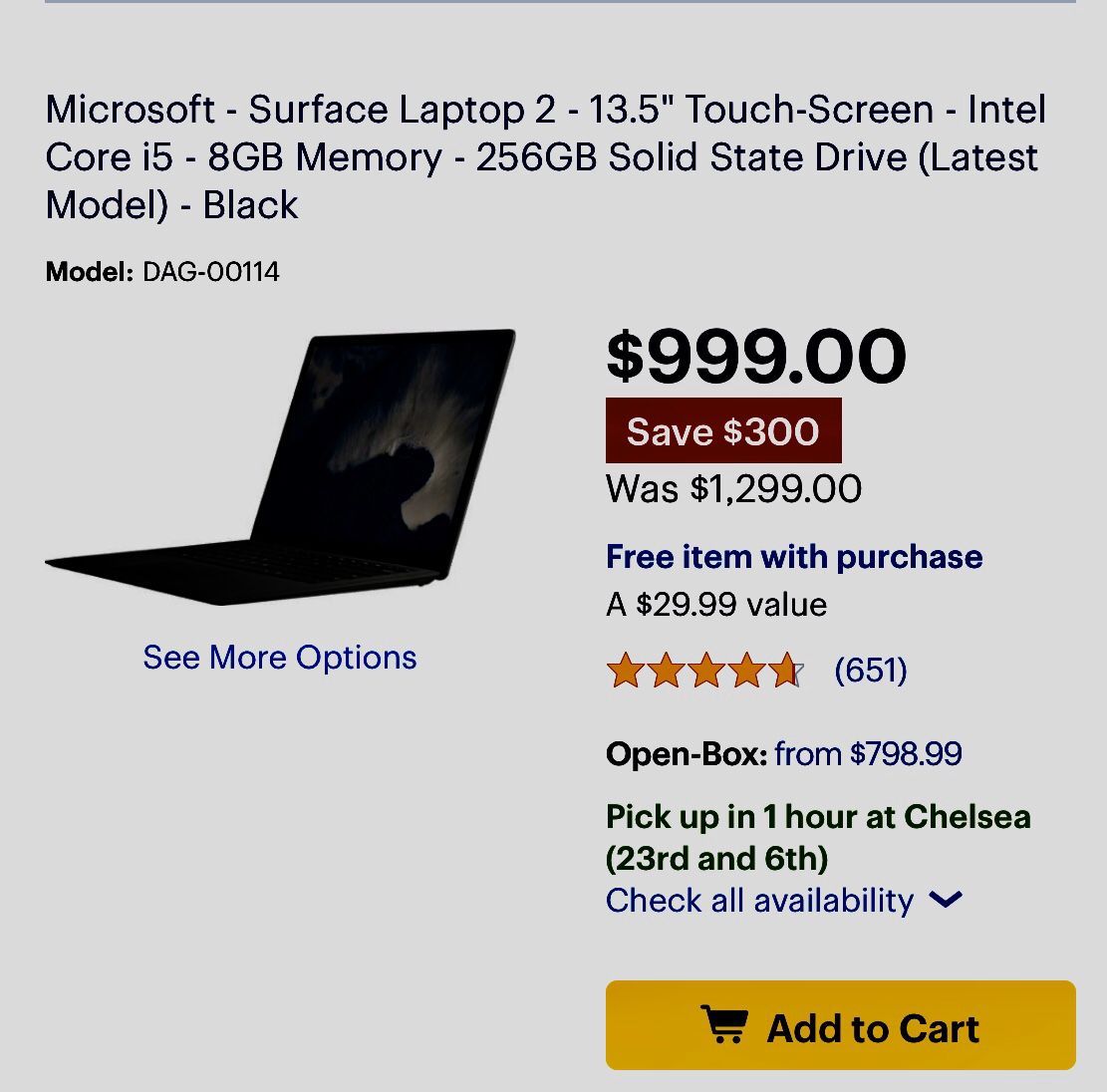 NO SHIPPING! Microsoft surface Laptop.