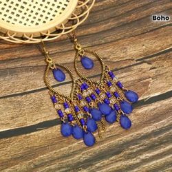 1 Pair Bohemian Style Long Vintage Versatile Earrings