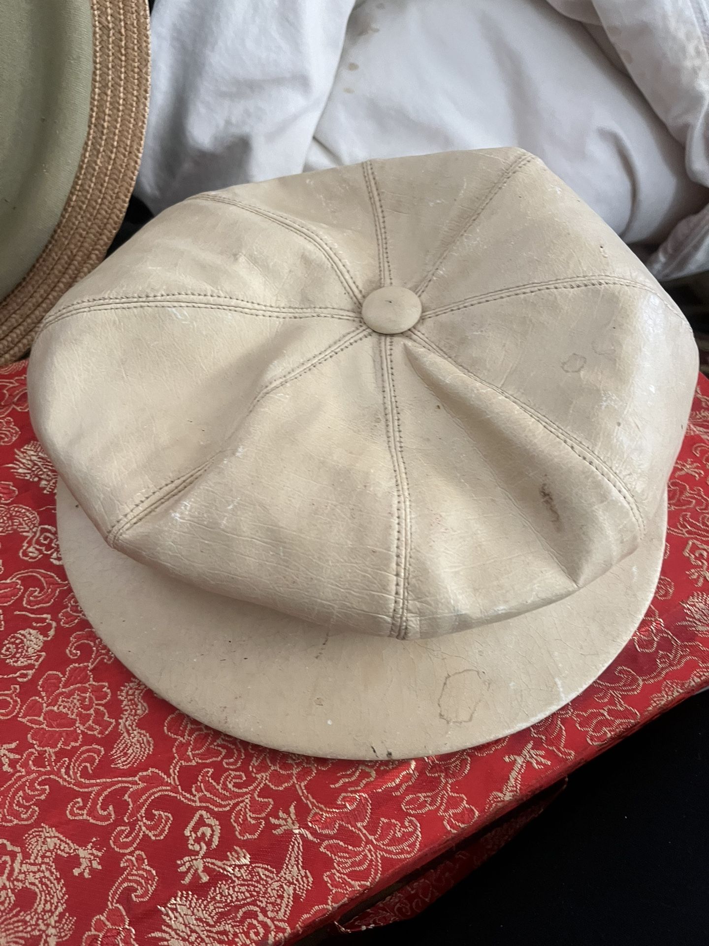 Newsboy Leather Vintage Hat