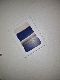 Small Abstract Blue and Grey Canvas Painting