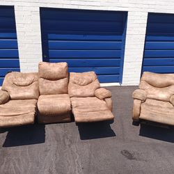 Two Piece Reclining Sofa Set FREE DELIVERY