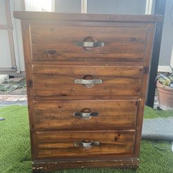 Dark Oak Wood Dresser cabinet 32 X 42 In 