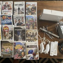 WII SYSTEM W16 GAMES  EXCELLENT WORKING COSMETIC CONDITION