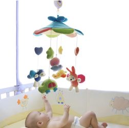 SHILOH Baby Crib Plush Musical Mobile (Blue Sky