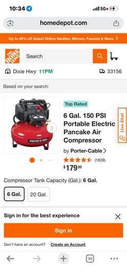 Portable Pancake air compressor