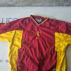 Vintage USC Trojans NIKE Center Swoosh Pullover Windbreaker  Size L