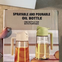 Oil Bottle Sprayable and Pourable