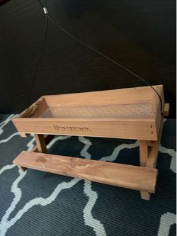Homegrown Cedar picnic table bird feeder