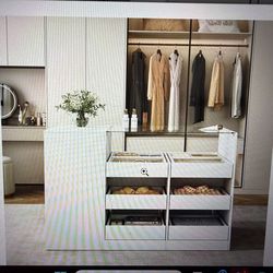 Closet island drawers