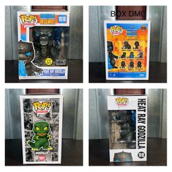Funko Pop MOVIES GODZILLA VS KONG Heat Ray Godzilla (Glow) Exclusive *Box Dmg* 