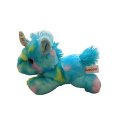 AuroraBlue Unicorn Plush Colorful Soft plushie Stuffed Animal Fairycore 6in
