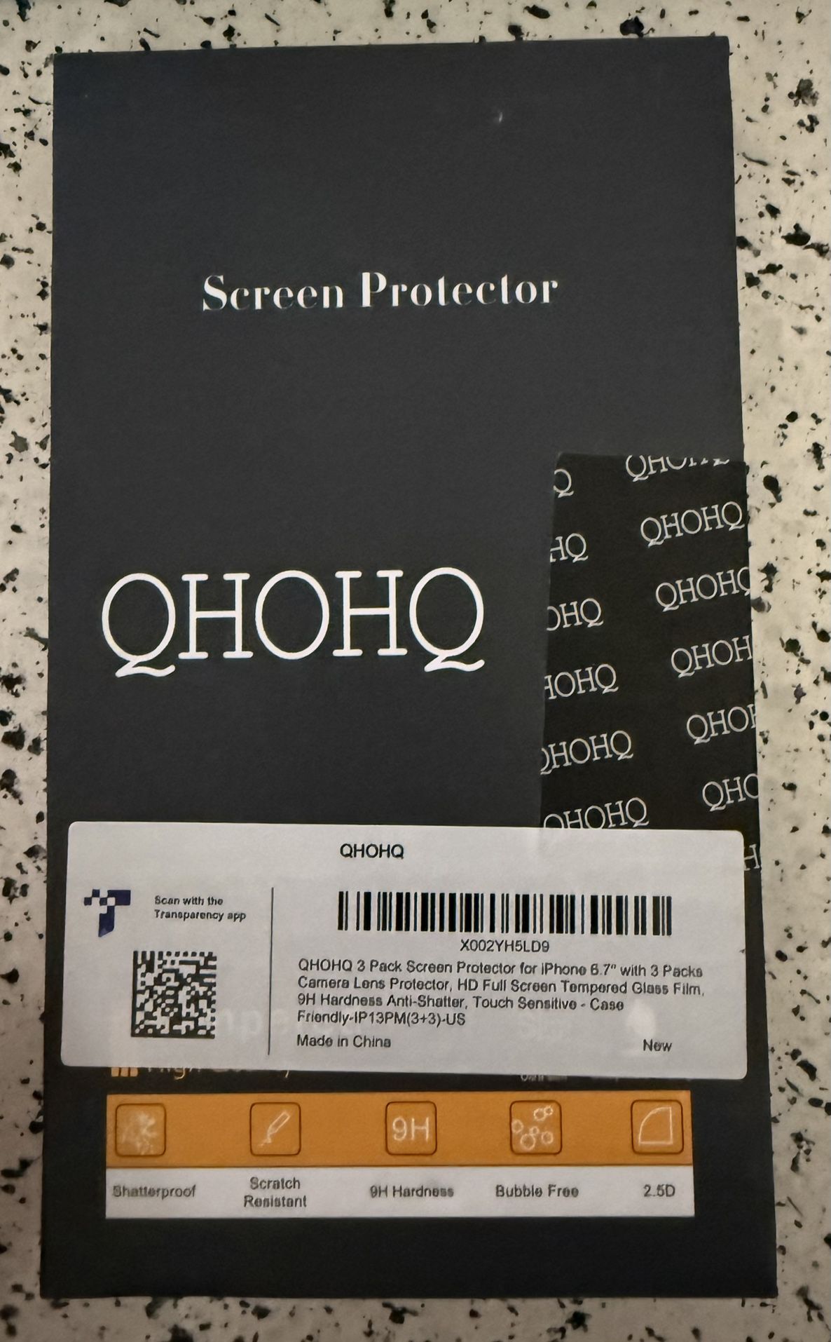 3 Pack Screen Protector & Camera Lens Protector