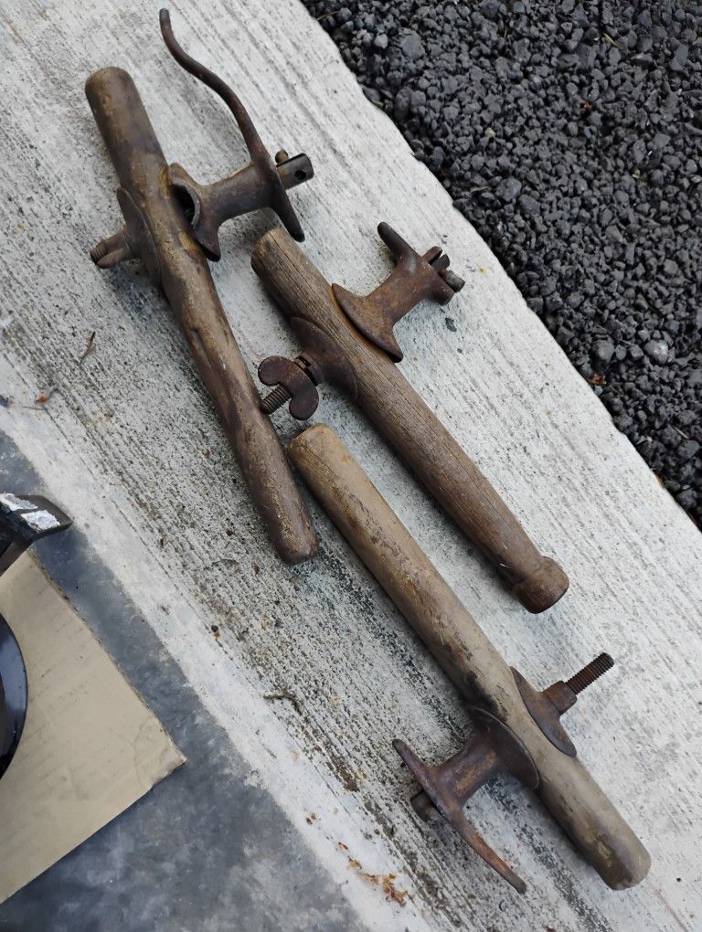 Crosscut Handle Wood Saw Two Men Saw Blade Handles Vintage Antique Collectibles Logging Tree Falling