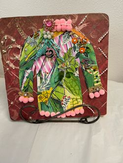 Handmade Mixed Media Collage Art Board