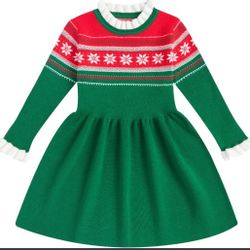 RAISEVERN Toddler Christmas Sweater Dress