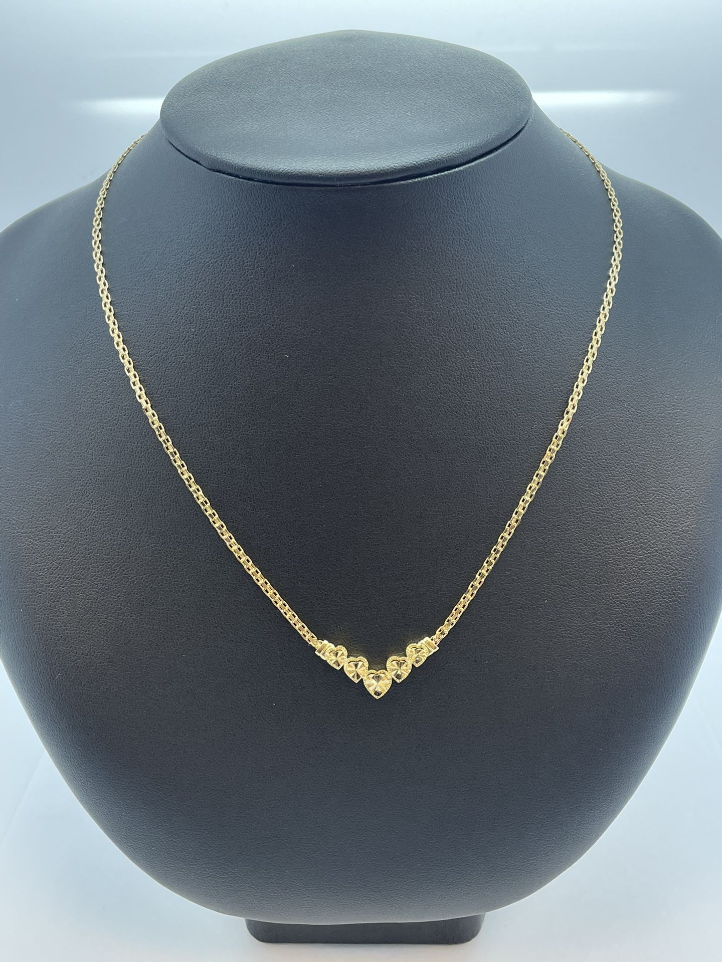 14K Gold Hearts Chain. New