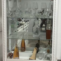 White Glass Display Cabinet / Curio Cabinet