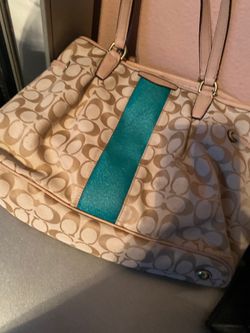 Beige coach purse