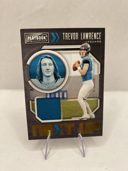 2021 Panini Playbook Trevor Lawrence Next Up Patch RC Card #NXT-TRL Jaguars