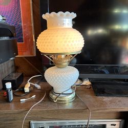 Vintage Milk Glass Lamp