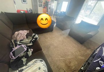 L couch/sofa with 2 couch chairs
