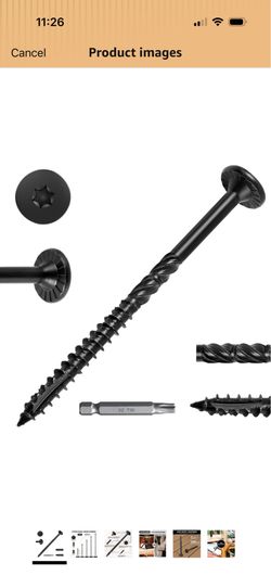 FMhotu 4-1/2 Inch Heavy-Duty Outdoor Deck Screws, 50Pcs Star Drive Decking Wood Screws, Rust Resistant Timber Screws for Timber/Log/Landscaping Wood (