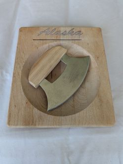 Alaskan ulu knife w/chopping bowl