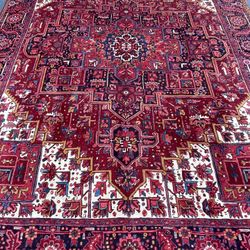 10x13 Persian Heriz Wool And Cotton Collectible 