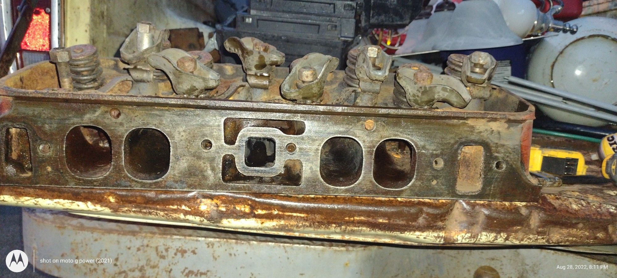 One set of 396 big block chevy heads closed chamber high compression