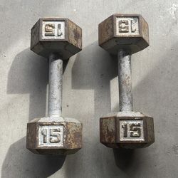 15 Lbs dumbbells for $30