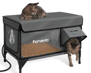 Furventi Flagship Heated Outdoor Cat House 26.5” Gray New
